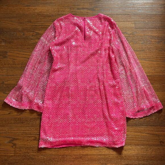 Verb by Pallavi Singhee Sheer-Sleeve Sequin Dress NWT - Picture 6 of 8